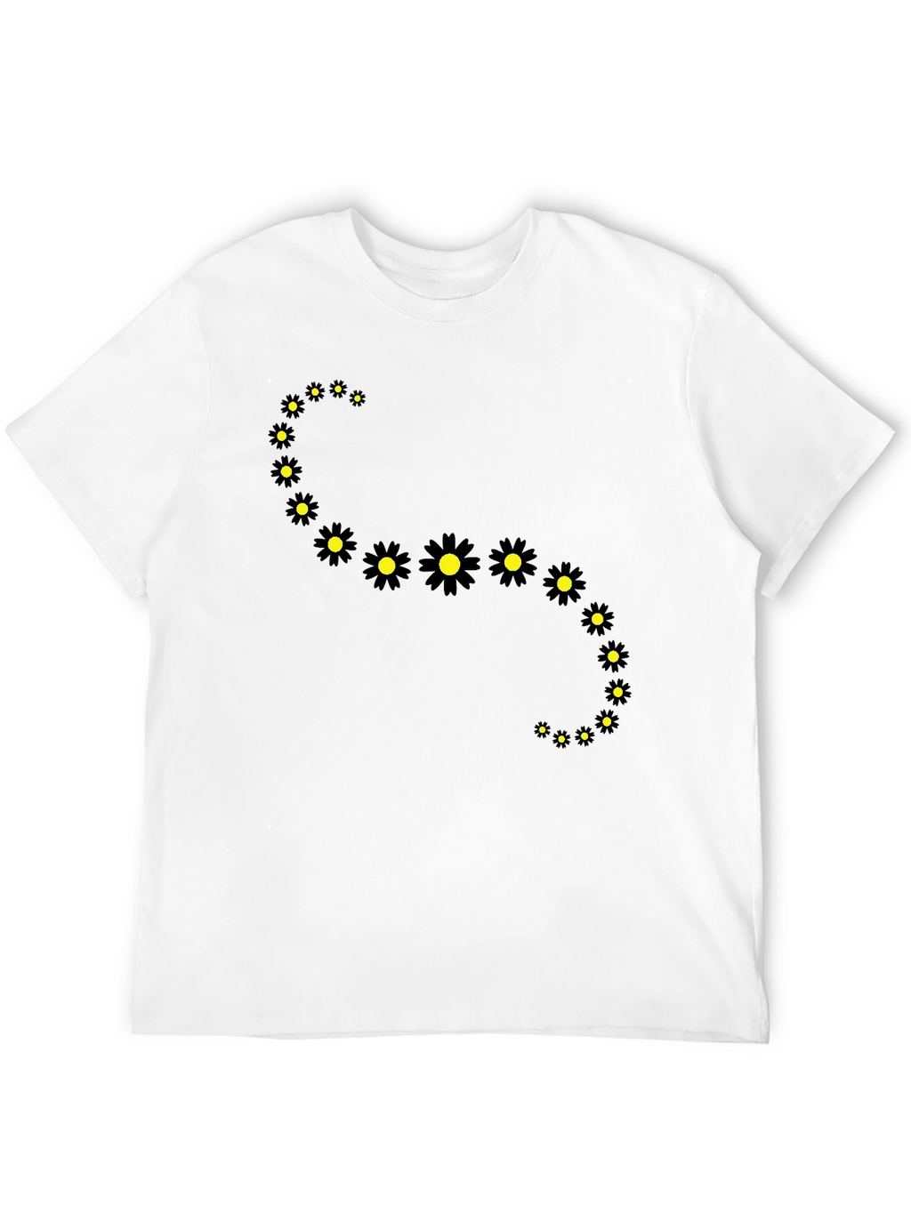 Daisy Spiral Black T-Shirt