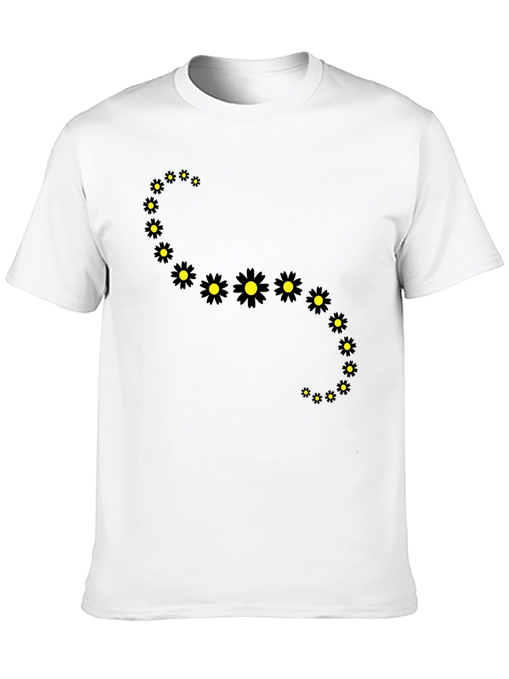 Daisy Spiral Black T-Shirt