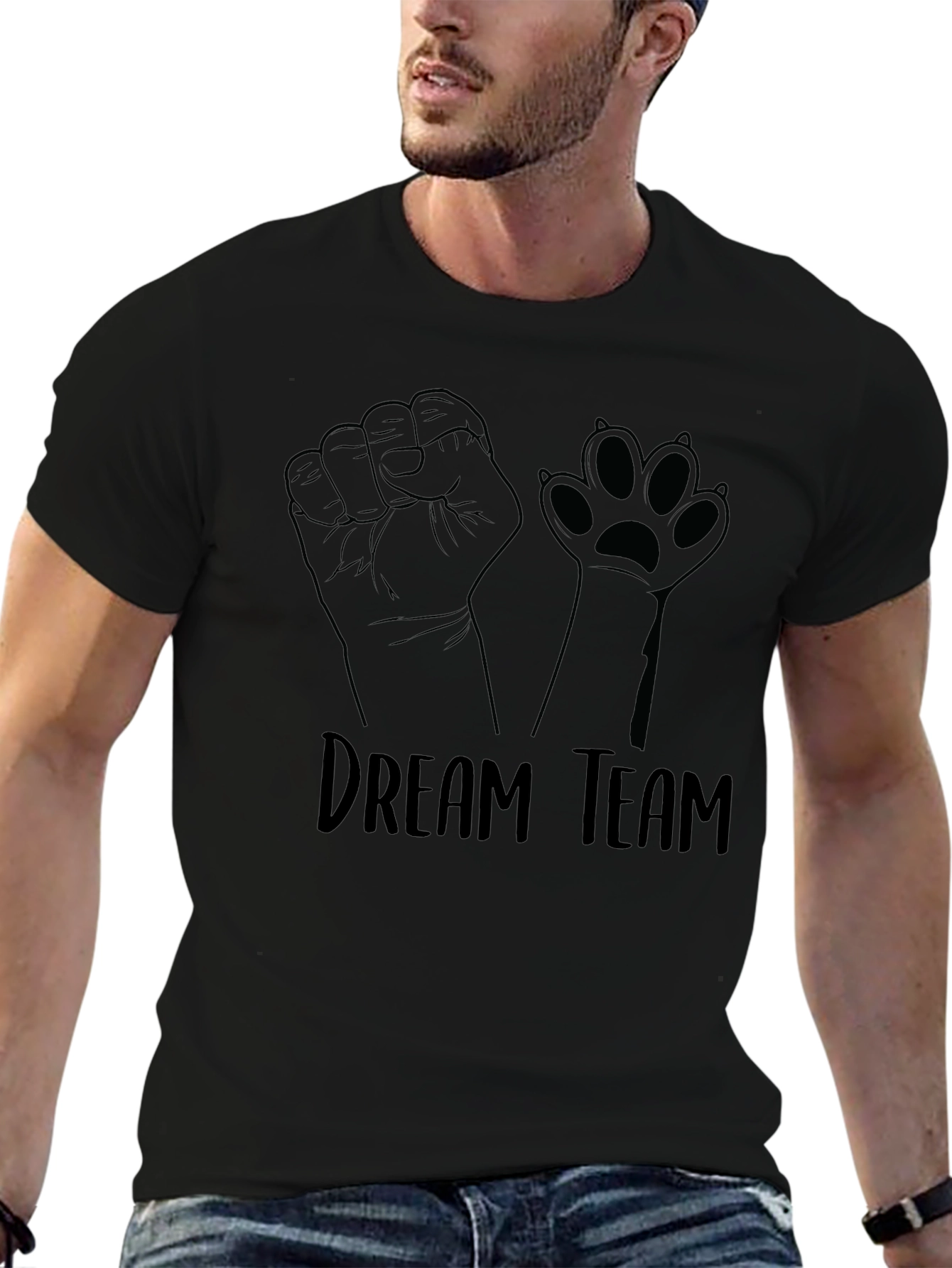 Dream Team Graphic T-Shirt - Fist & Paw Print