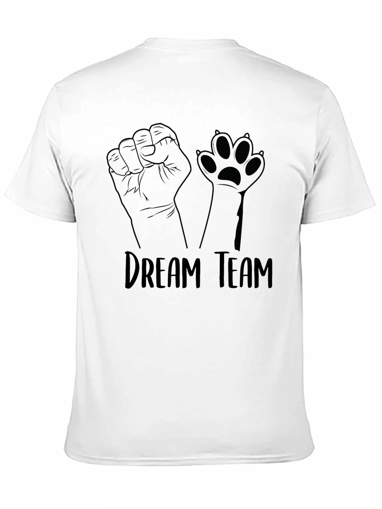 Dream Team Graphic T-Shirt - Fist & Paw Print
