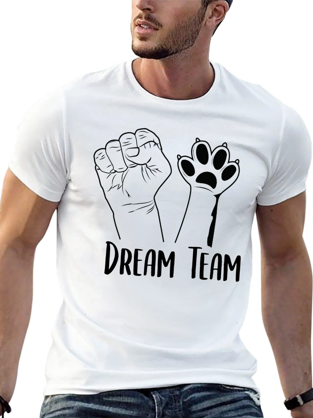 Dream Team Graphic T-Shirt - Fist & Paw Print
