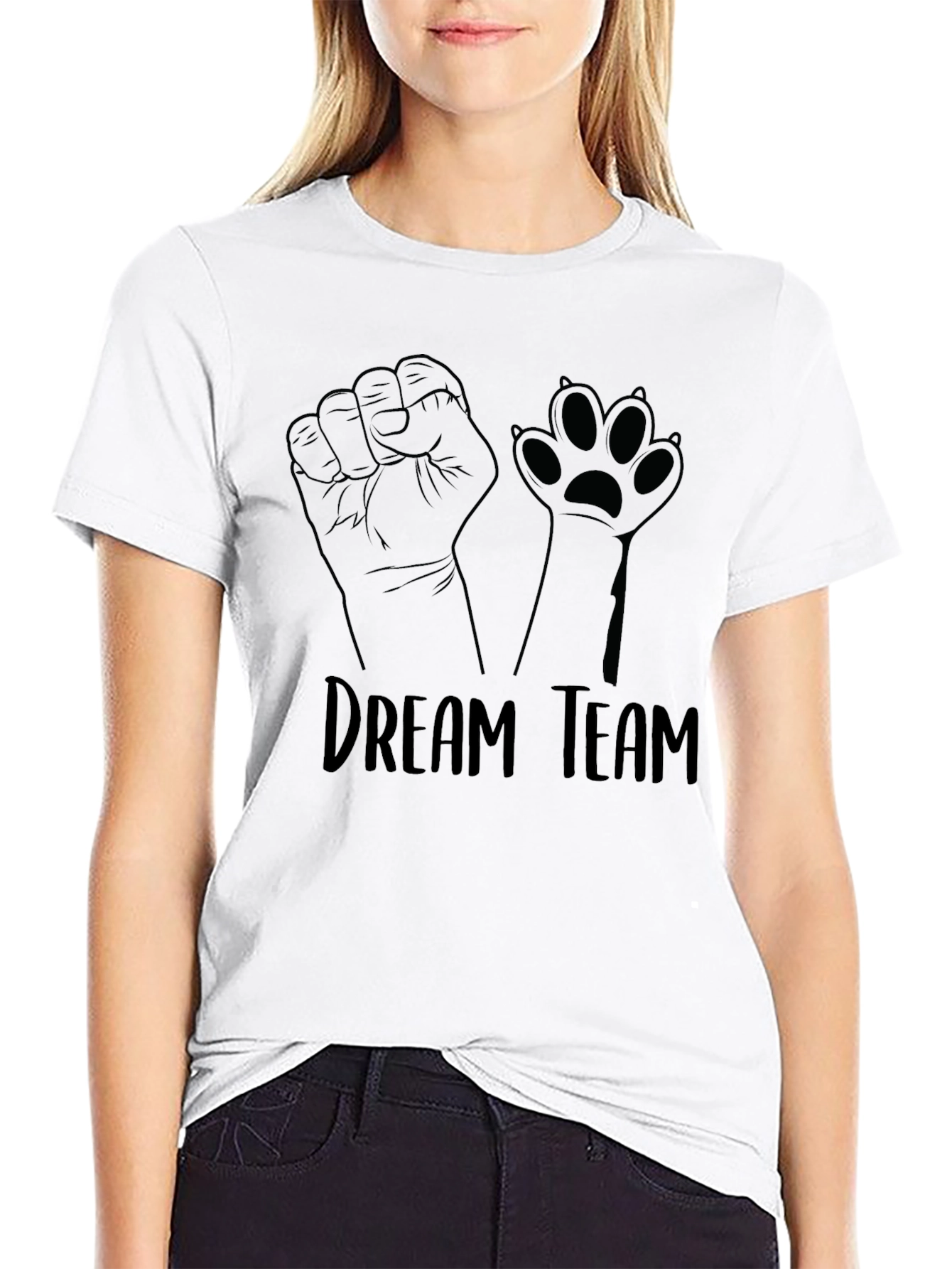 Dream Team Graphic T-Shirt - Fist & Paw Print