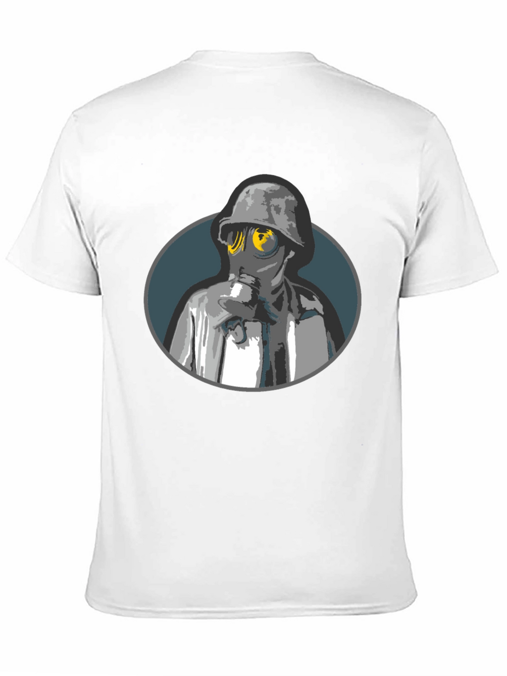 Gas Mask Soldier Graphic Tee - Black