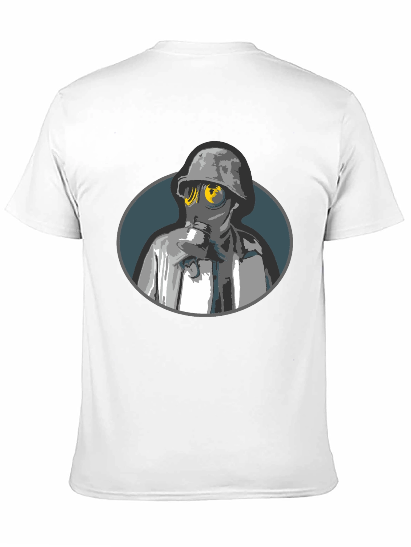 Gas Mask Soldier Graphic Tee - Black