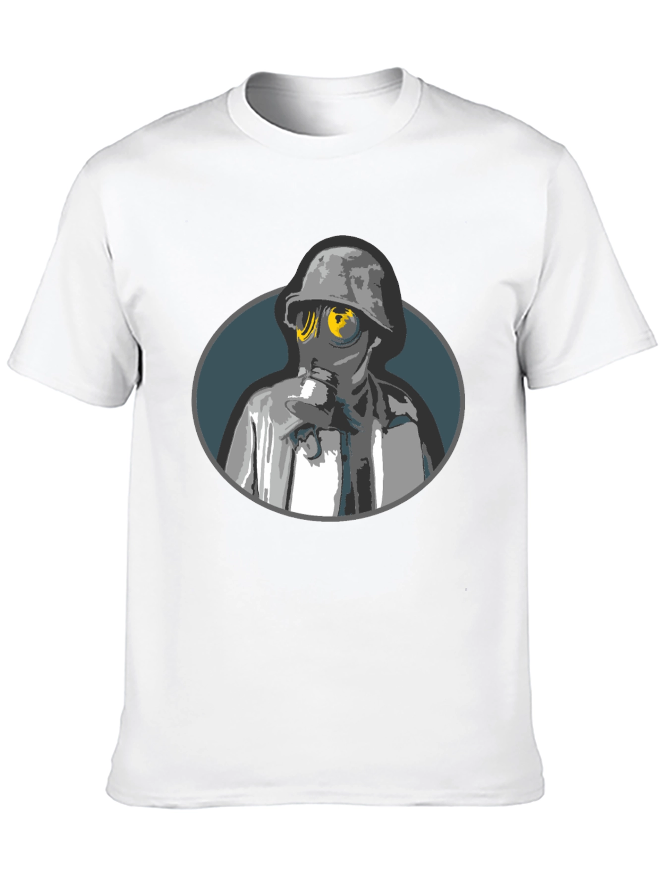 Gas Mask Soldier Graphic Tee - Black