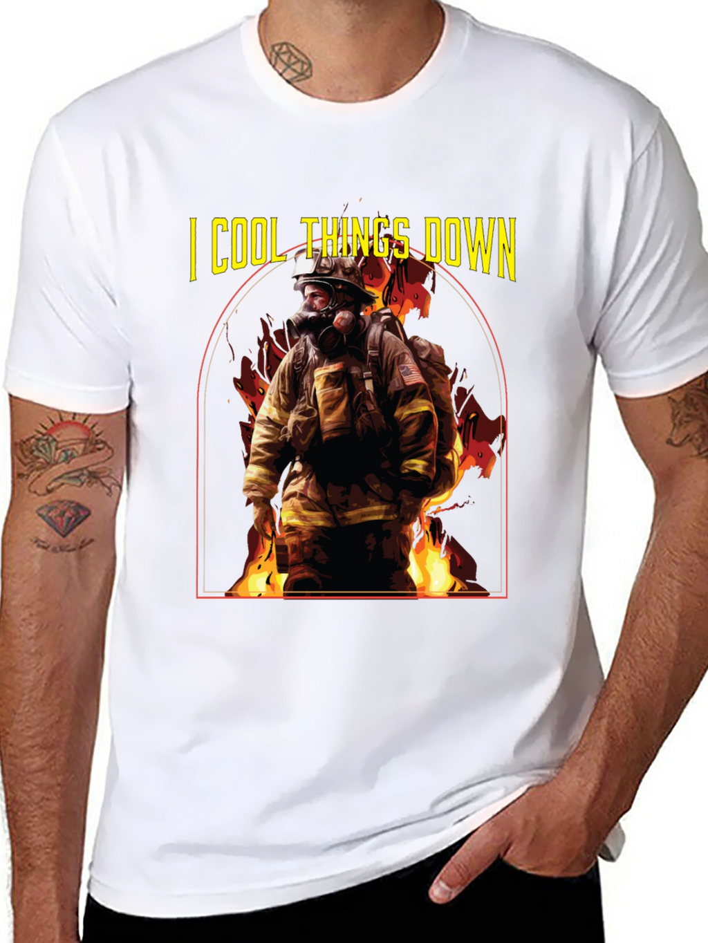 I Cool Things Down Firefighter T-Shirt