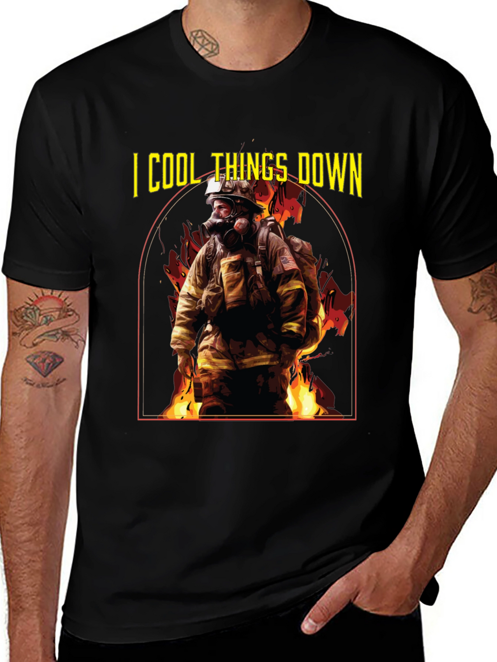 I Cool Things Down Firefighter T-Shirt