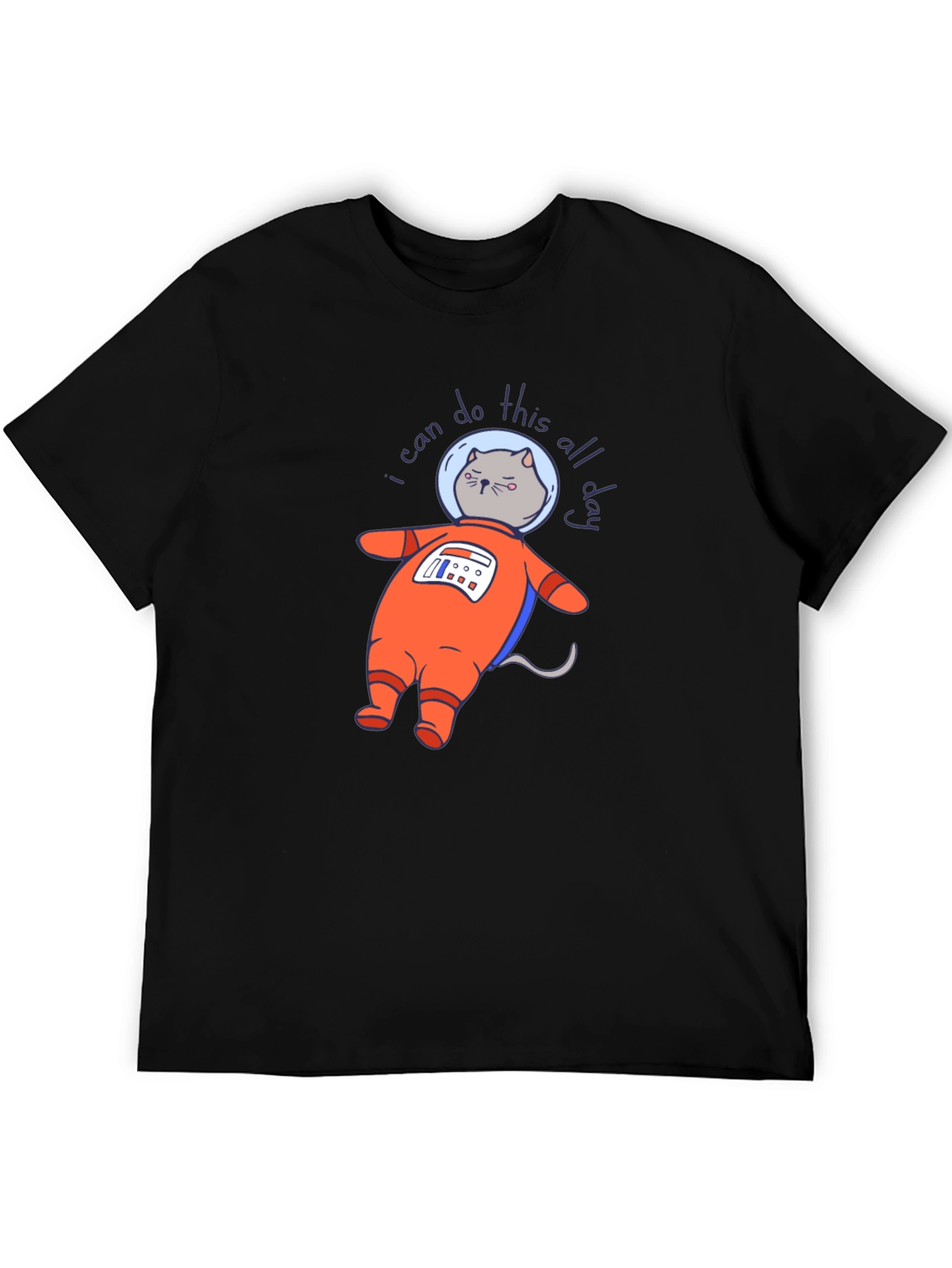 Astronaut Cat T-Shirt - I Can Do This All Day