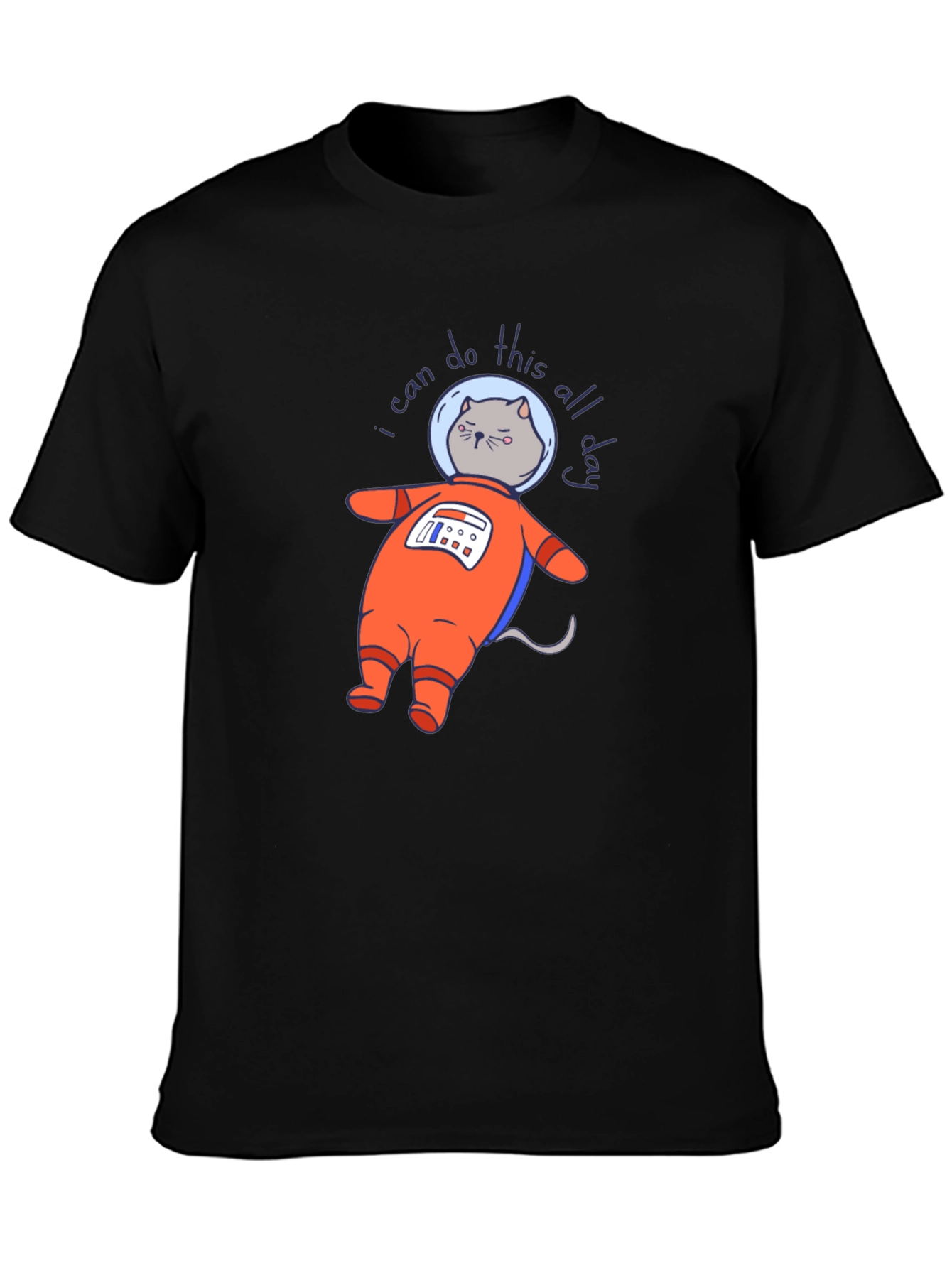 Astronaut Cat T-Shirt - I Can Do This All Day