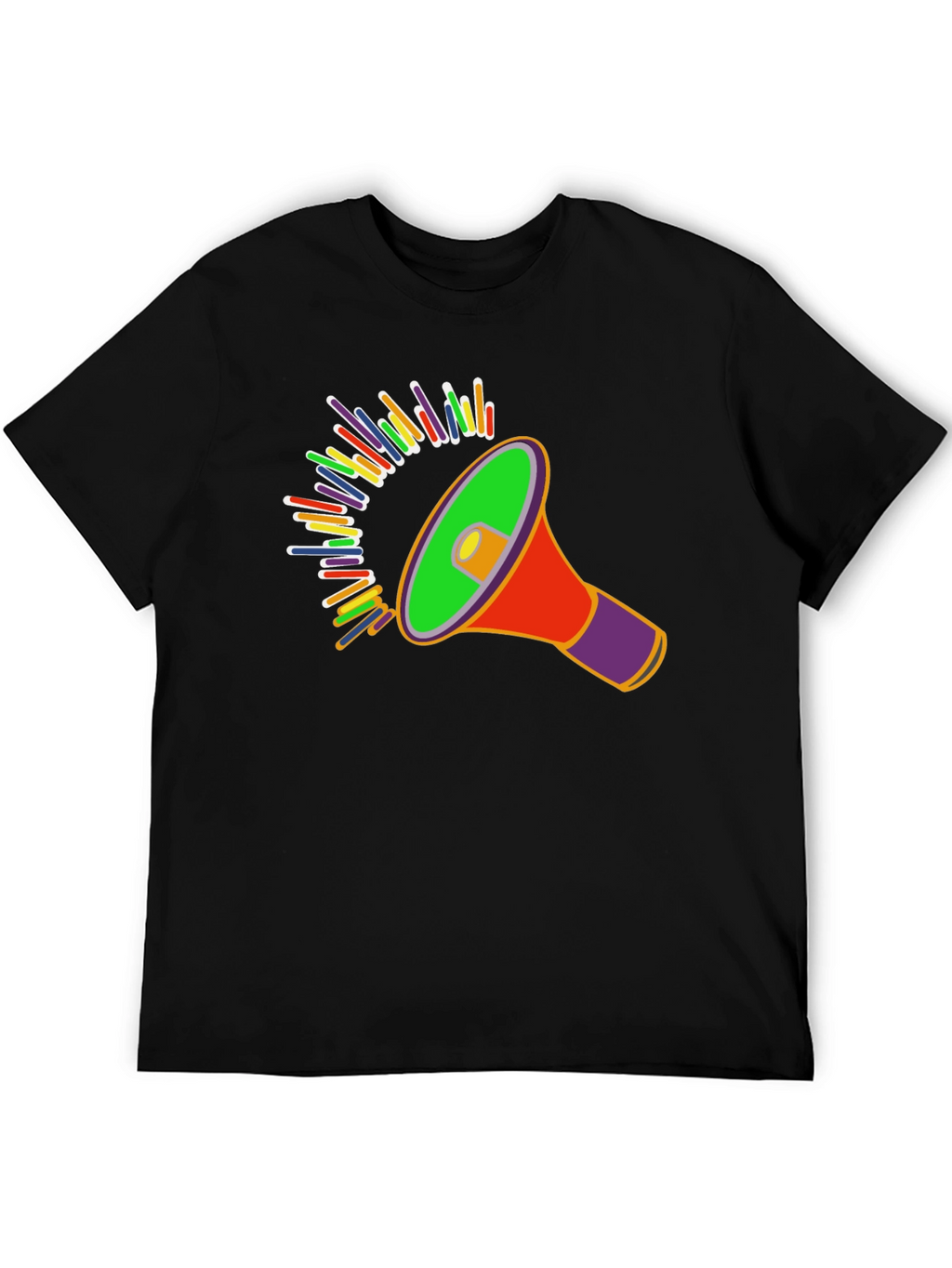 Colorful Megaphone Graphic T-Shirt