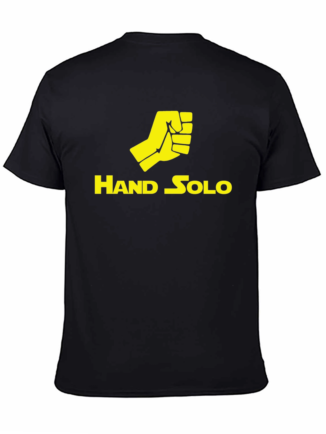 Hand Solo T-Shirt - Black Crew Neck Tee