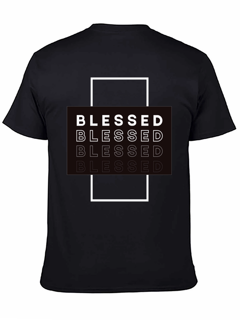 Blessed Graphic Print Black T-Shirt