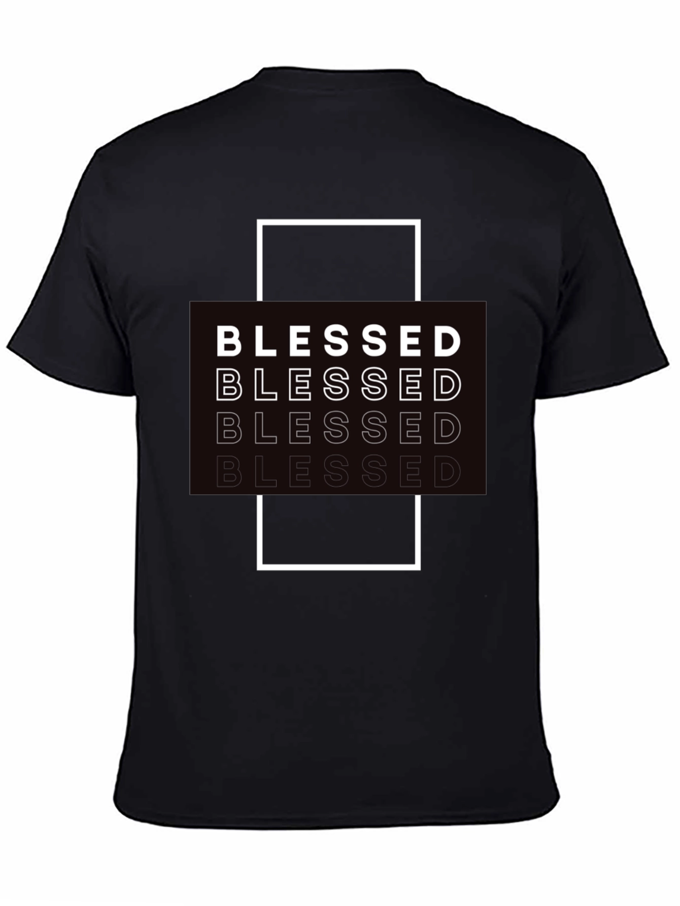 Blessed Graphic Print Black T-Shirt