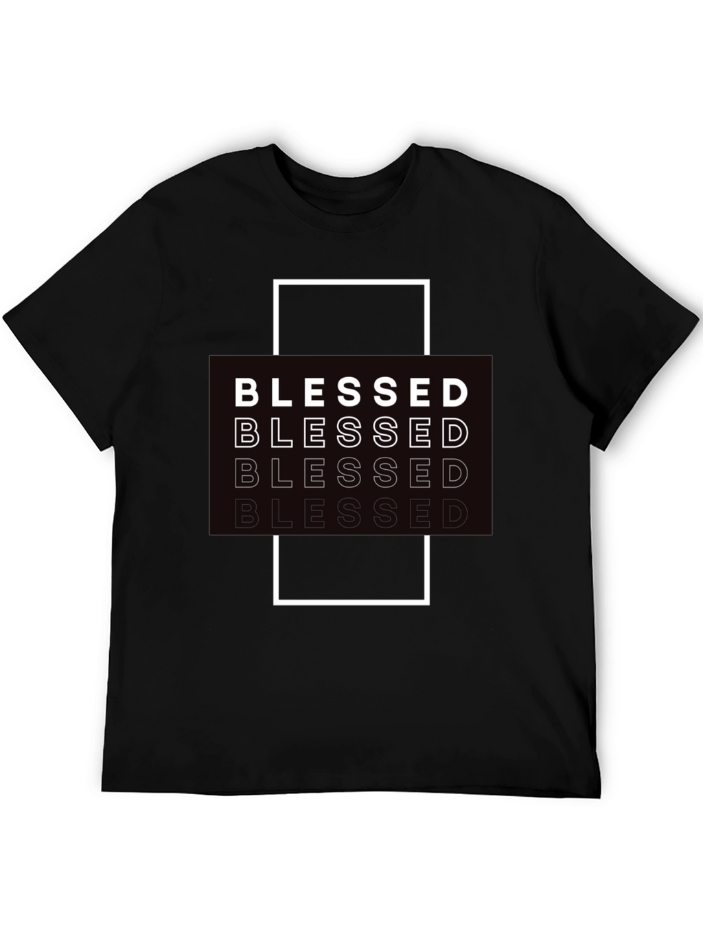 Blessed Graphic Print Black T-Shirt