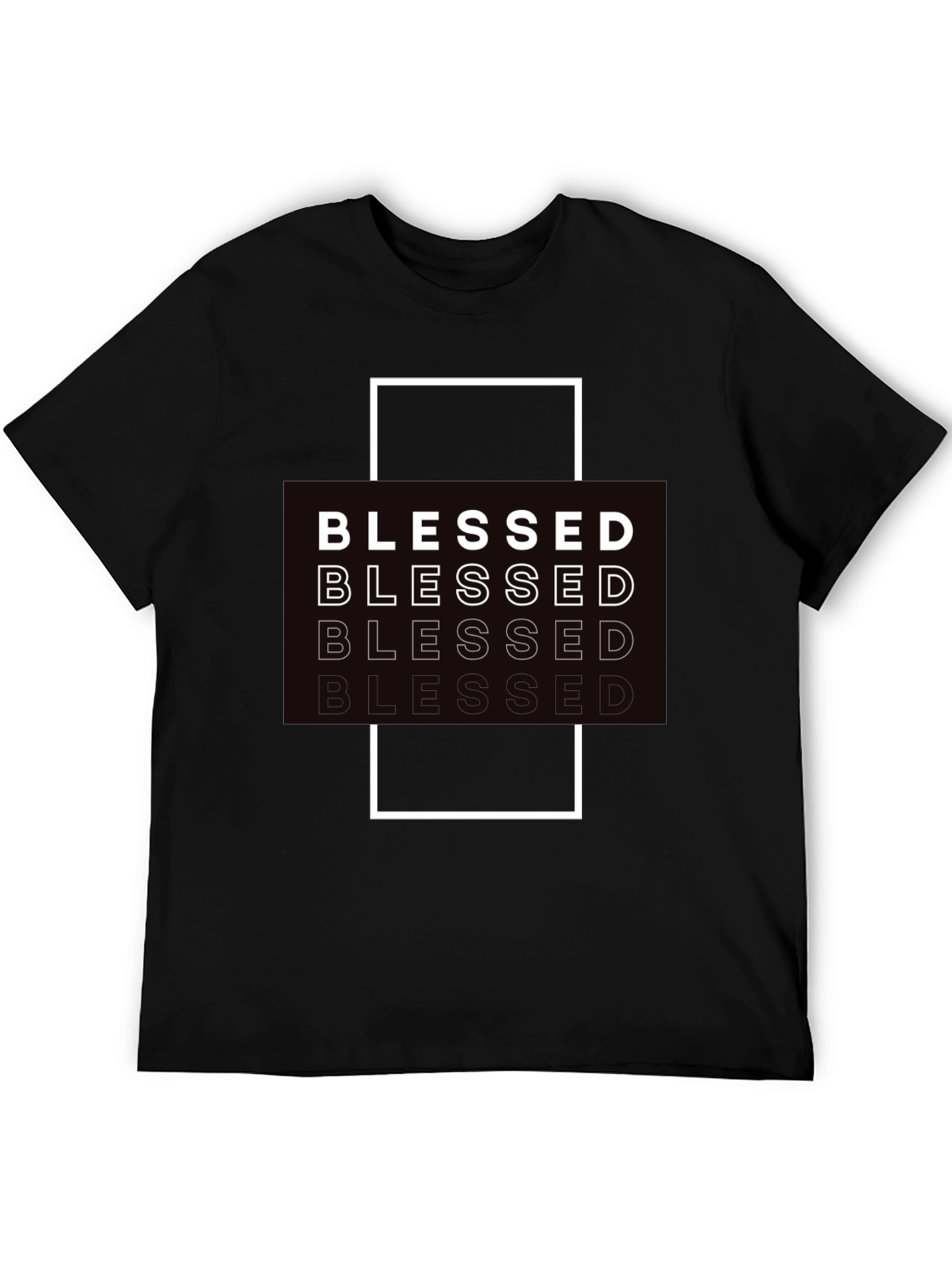 Blessed Graphic Print Black T-Shirt