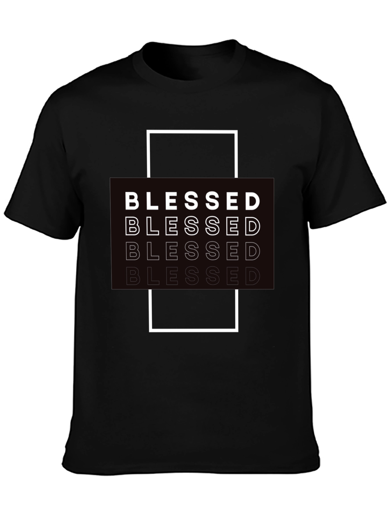 Blessed Graphic Print Black T-Shirt
