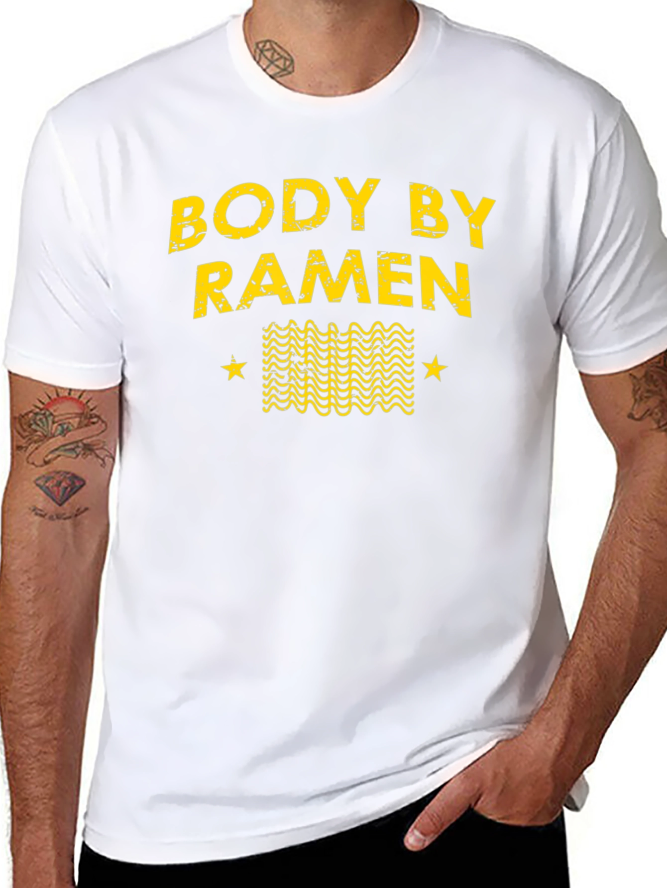 Body By Ramen Graphic Tee - Unisex Casual T-Shirt