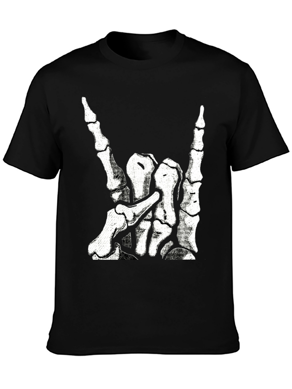 Rock On Skeleton Hand Graphic T-Shirt