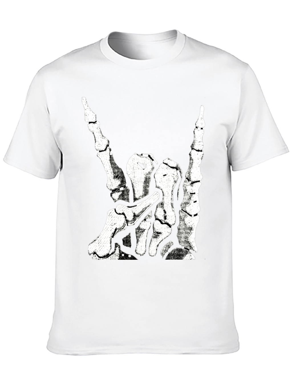 Rock On Skeleton Hand Graphic T-Shirt