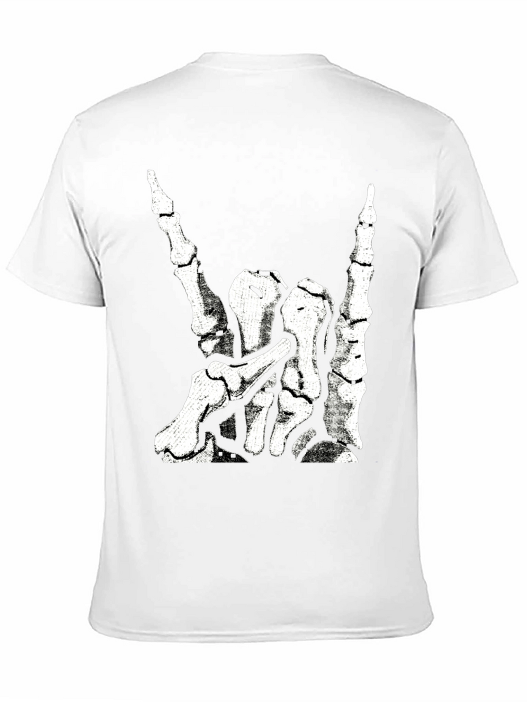 Rock On Skeleton Hand Graphic T-Shirt