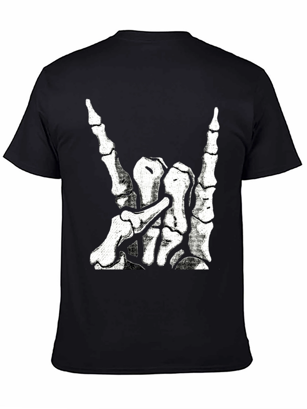 Rock On Skeleton Hand Graphic T-Shirt