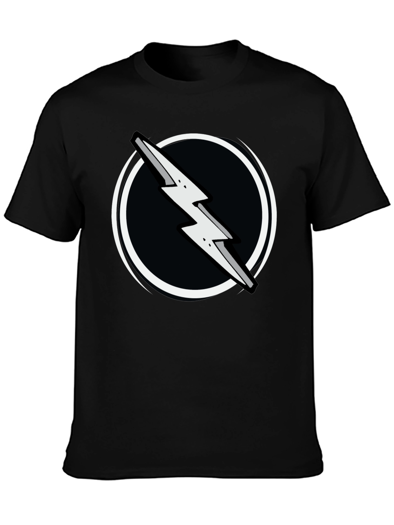 Lightning Bolt Graphic Tee - Black