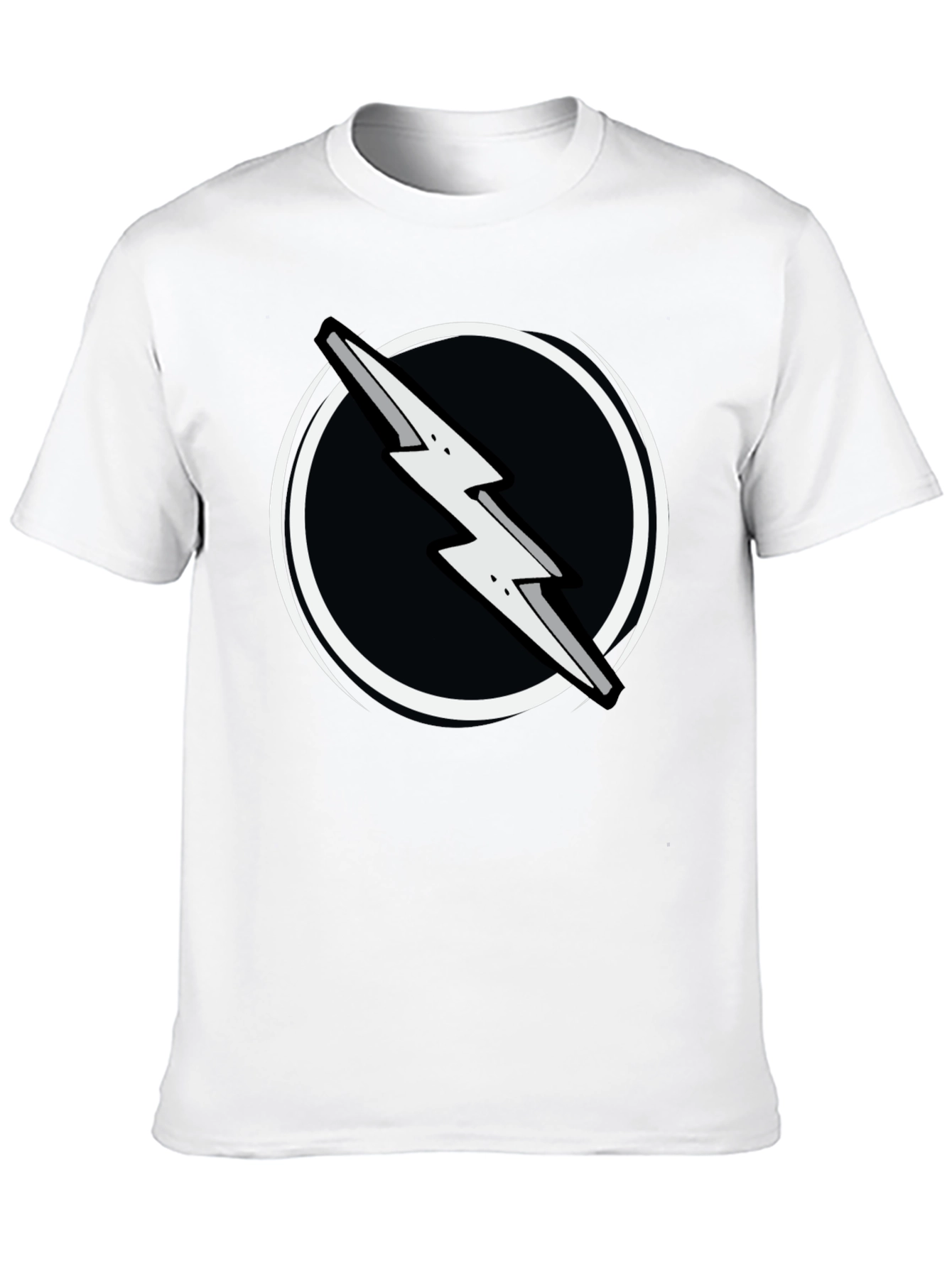 Lightning Bolt Graphic Tee - Black