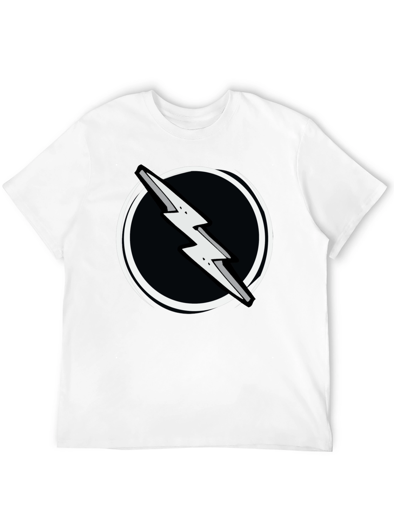 Lightning Bolt Graphic Tee - Black