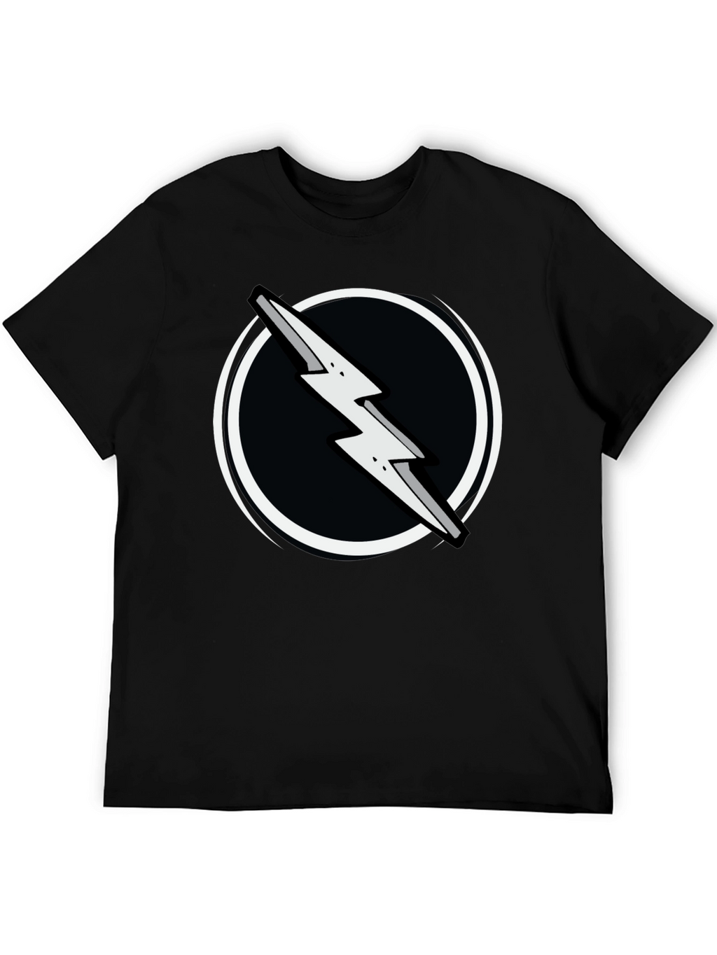 Lightning Bolt Graphic Tee - Black