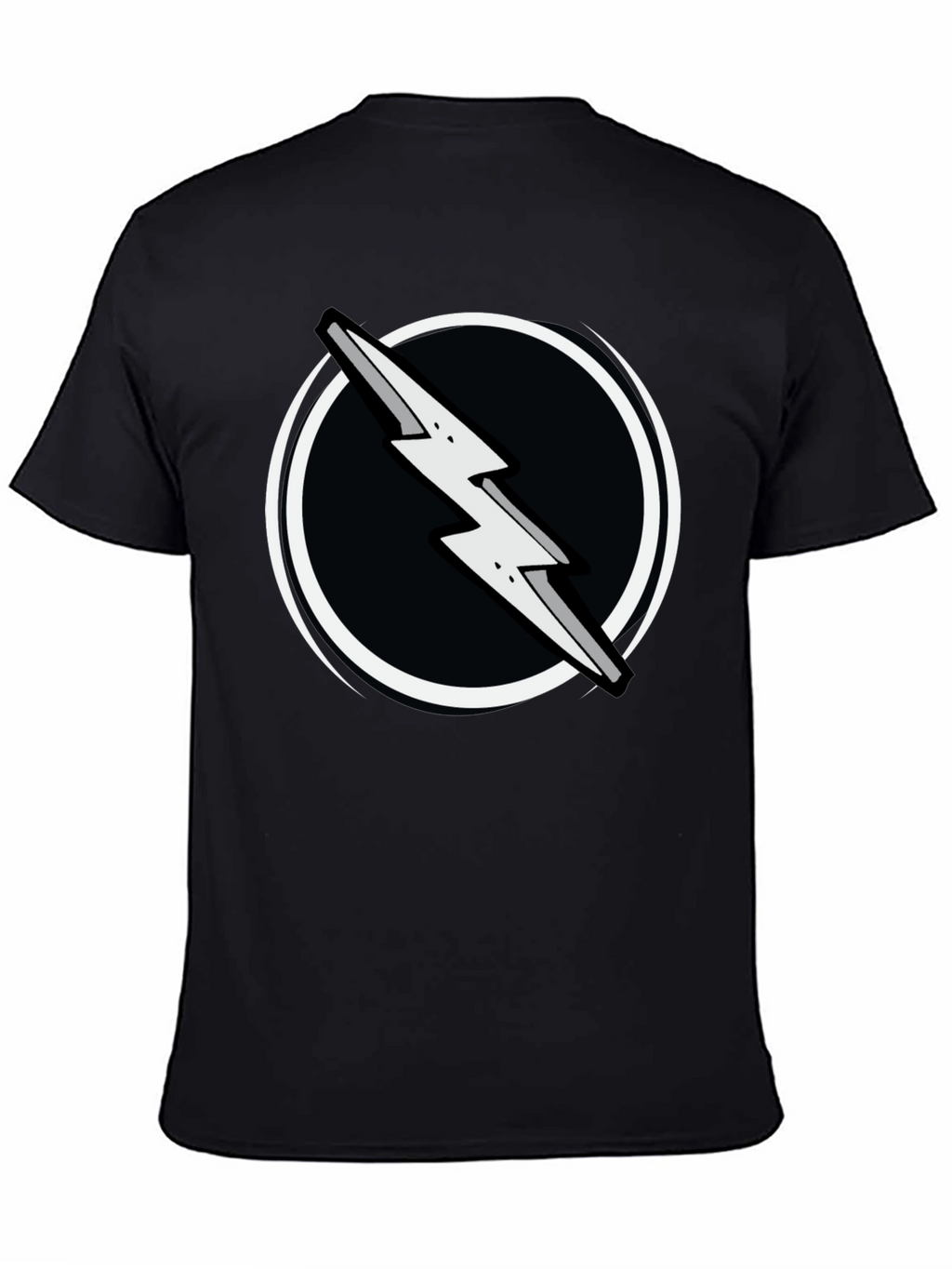 Lightning Bolt Graphic Tee - Black