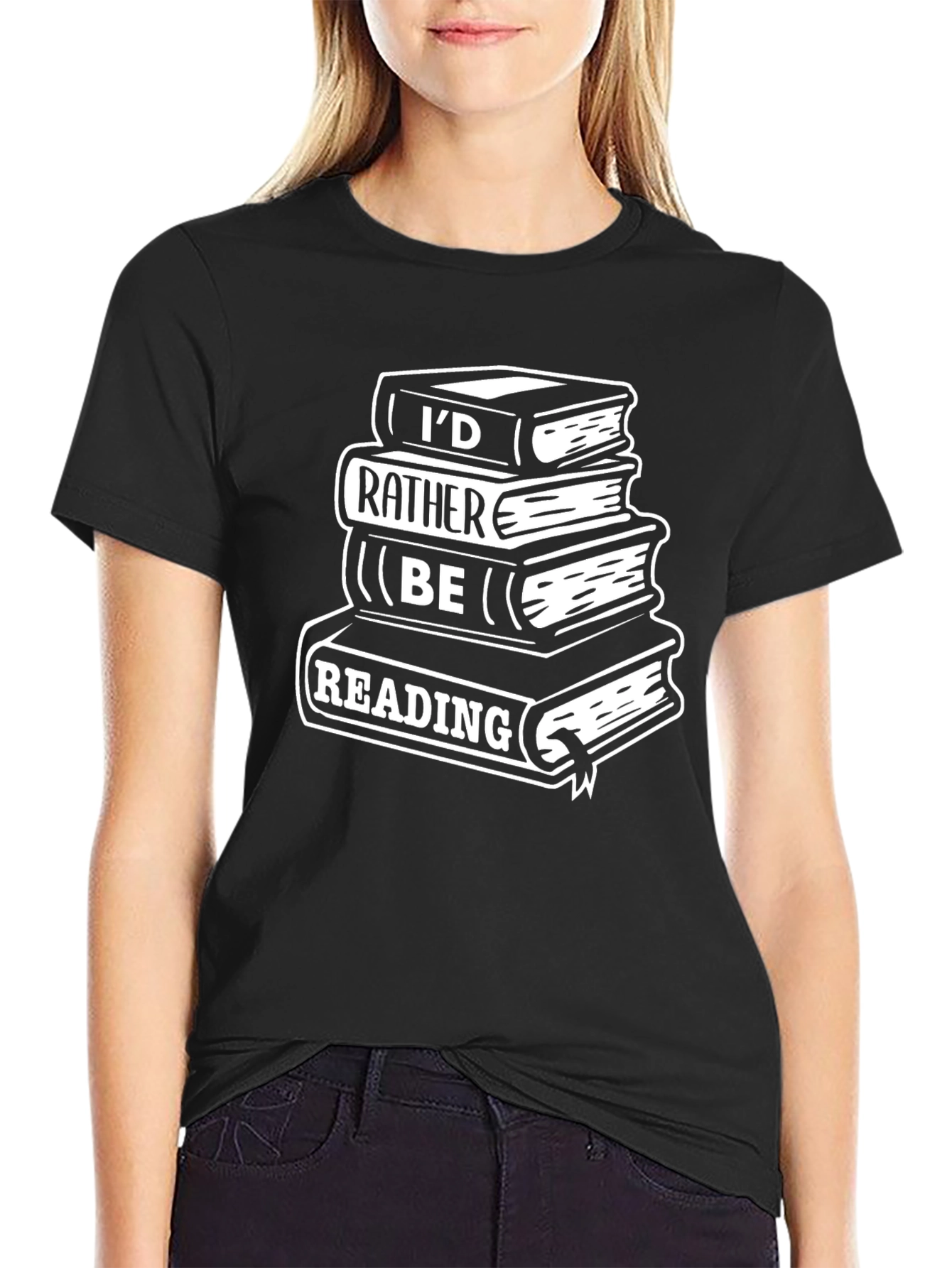 Book Lover T-Shirt - Id Rather Be Reading Tee