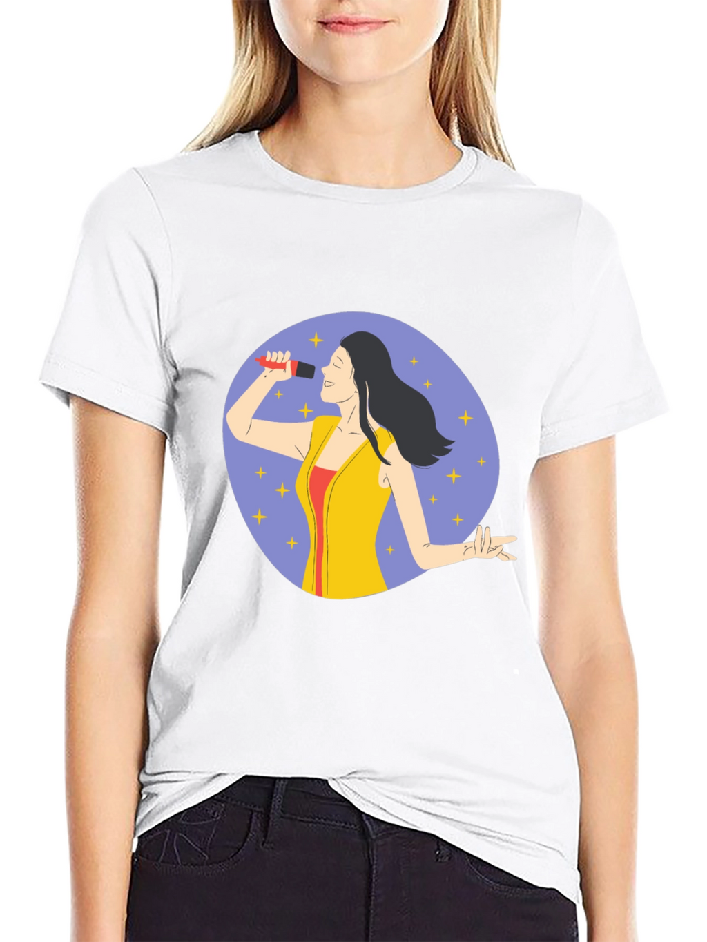 Singer Graphic Print Black T-Shirt