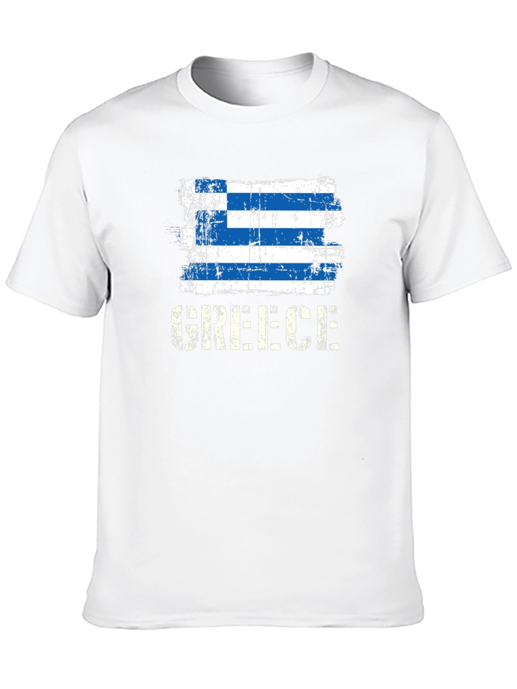 Greece Flag Distressed Graphic T-Shirt