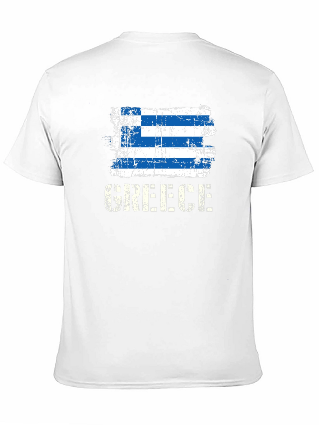 Greece Flag Distressed Graphic T-Shirt