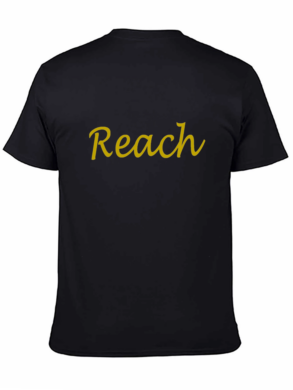 Reach Yellow Text Black T-Shirt