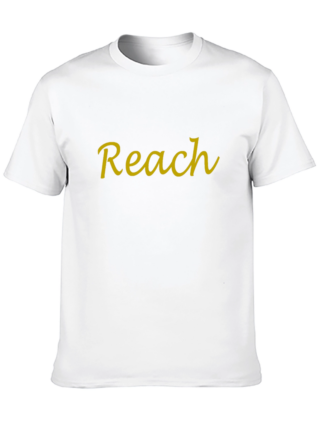 Reach Yellow Text Black T-Shirt