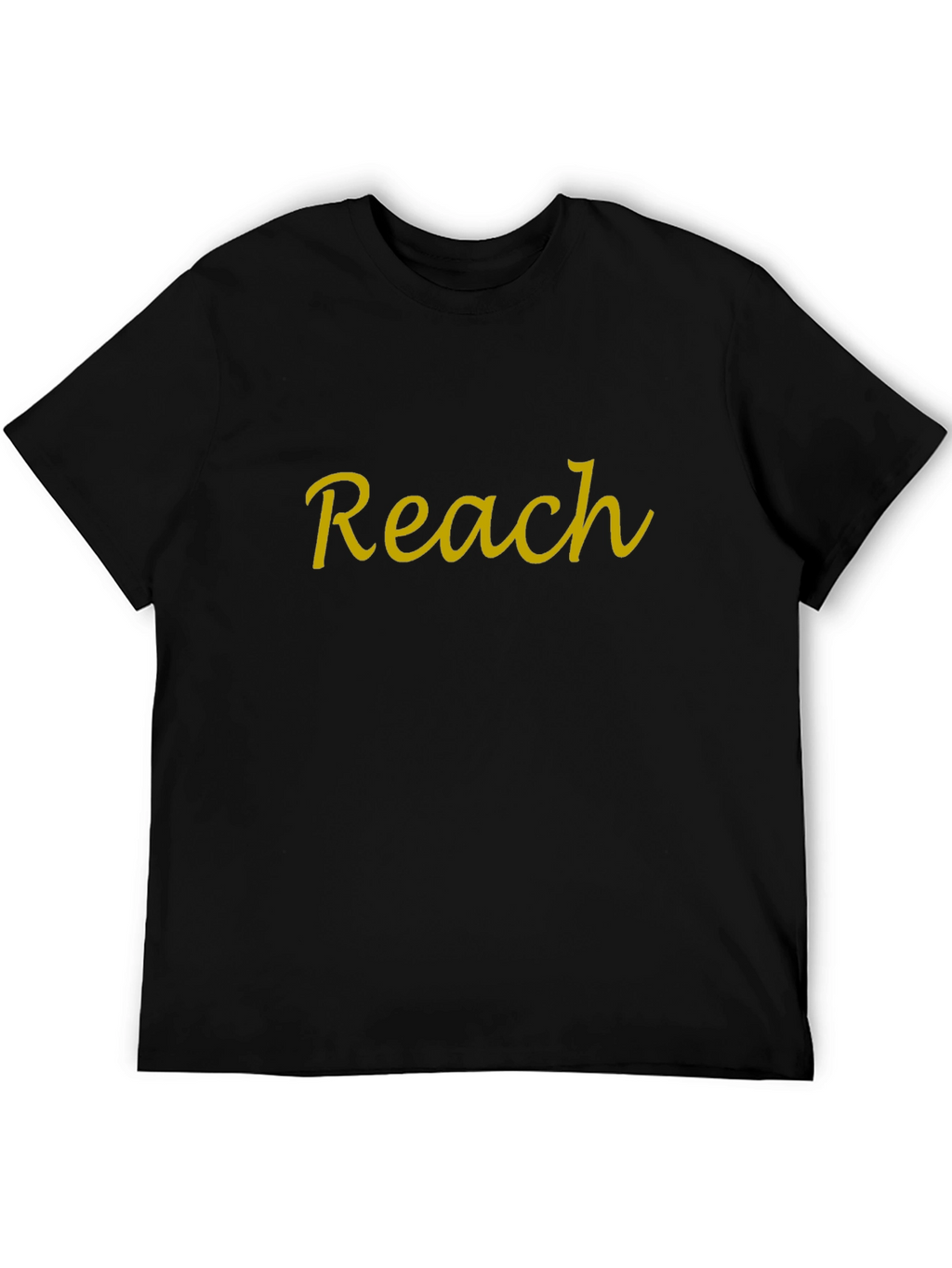 Reach Yellow Text Black T-Shirt
