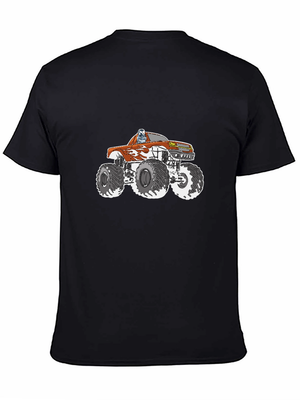 Monster Truck Graphic Tee - Black Cotton T-Shirt