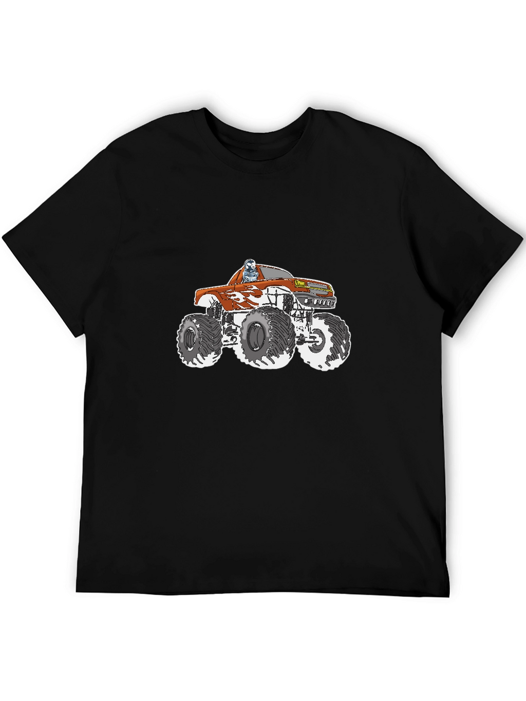 Monster Truck Graphic Tee - Black Cotton T-Shirt