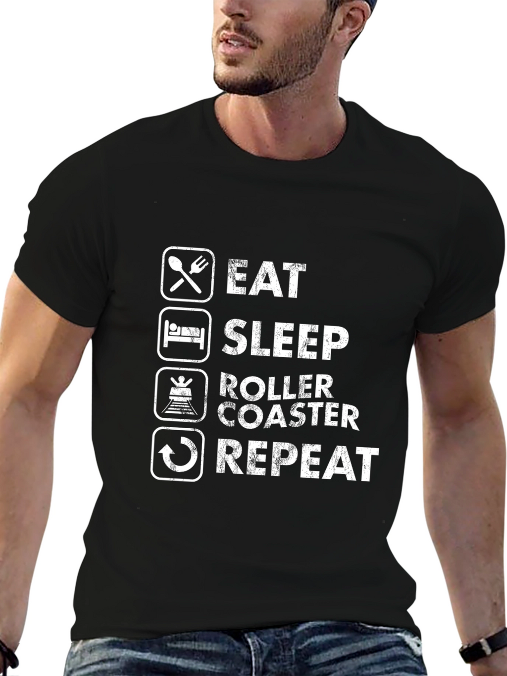 Eat Sleep Roller Coaster Repeat T-Shirt