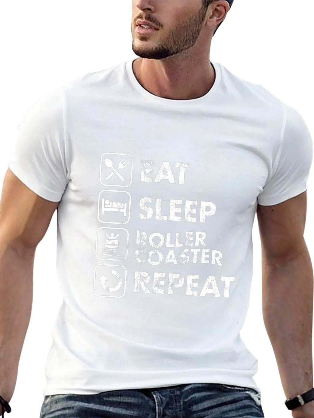 Eat Sleep Roller Coaster Repeat T-Shirt