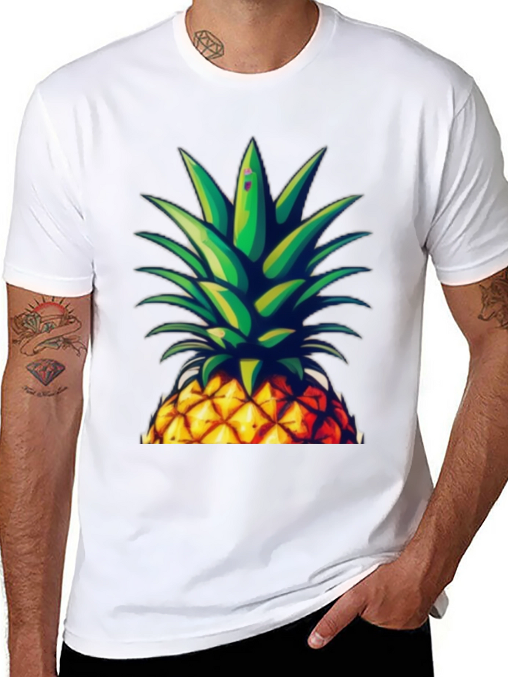 Pineapple Graphic Tee - Tropical Fruit Design