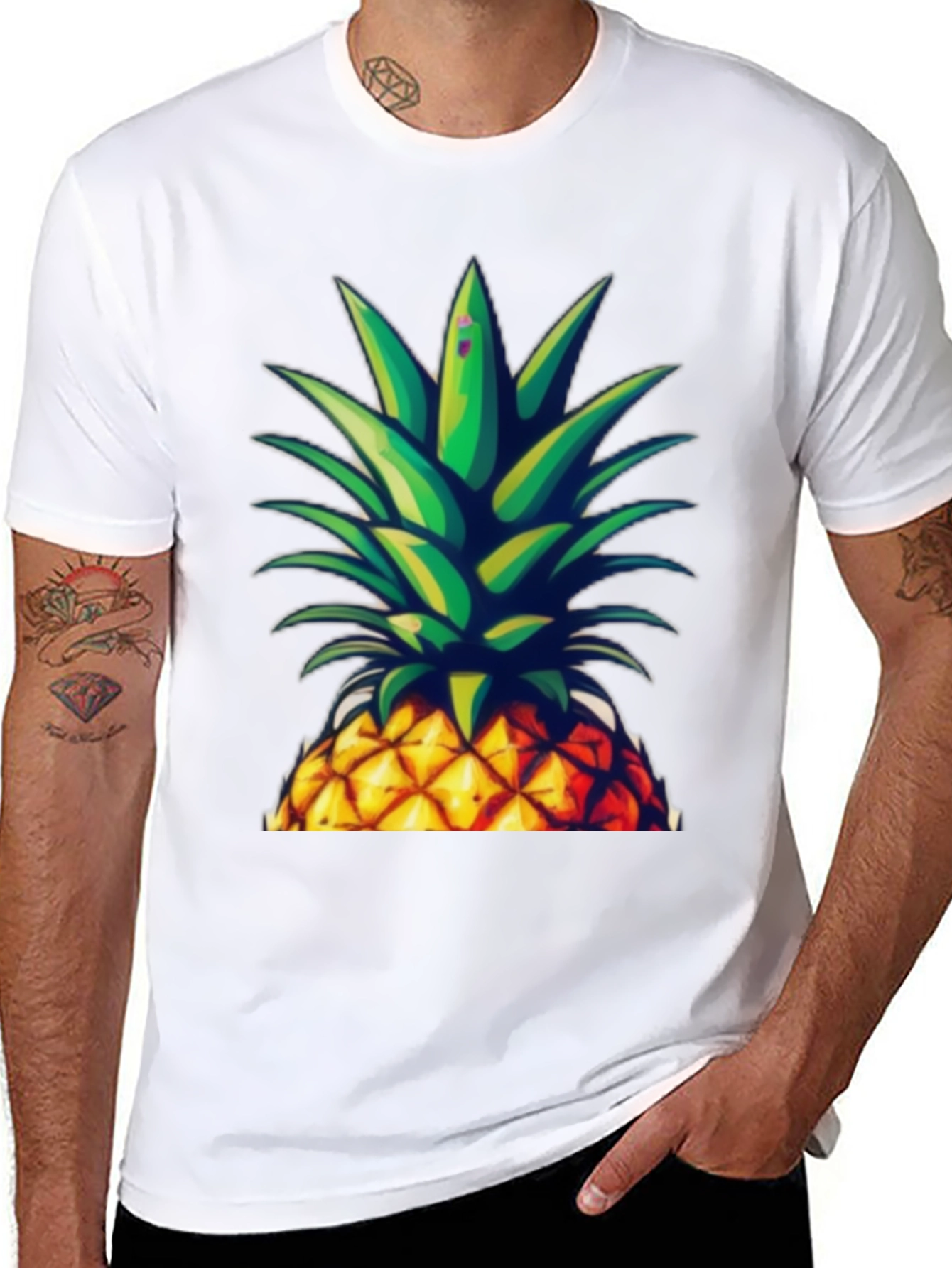 Pineapple Graphic Tee - Tropical Fruit Design