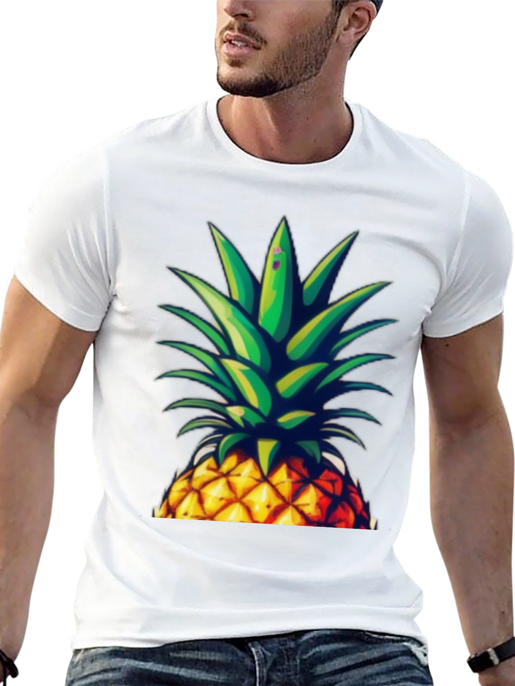 Pineapple Graphic Tee - Tropical Fruit Design