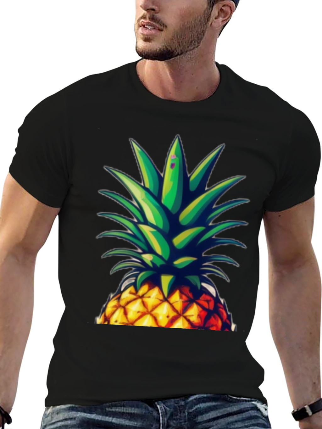 Pineapple Graphic Tee - Tropical Fruit Design