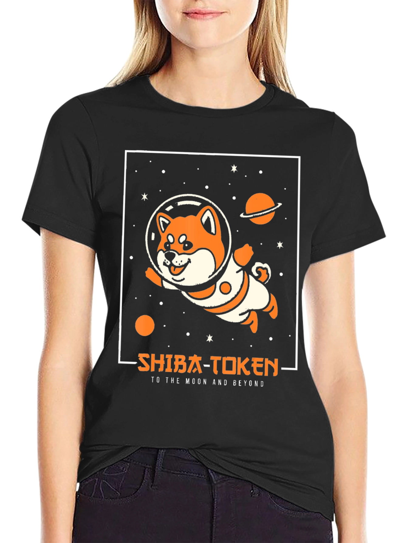 Shiba Token Space T-Shirt - To the Moon and Beyond!