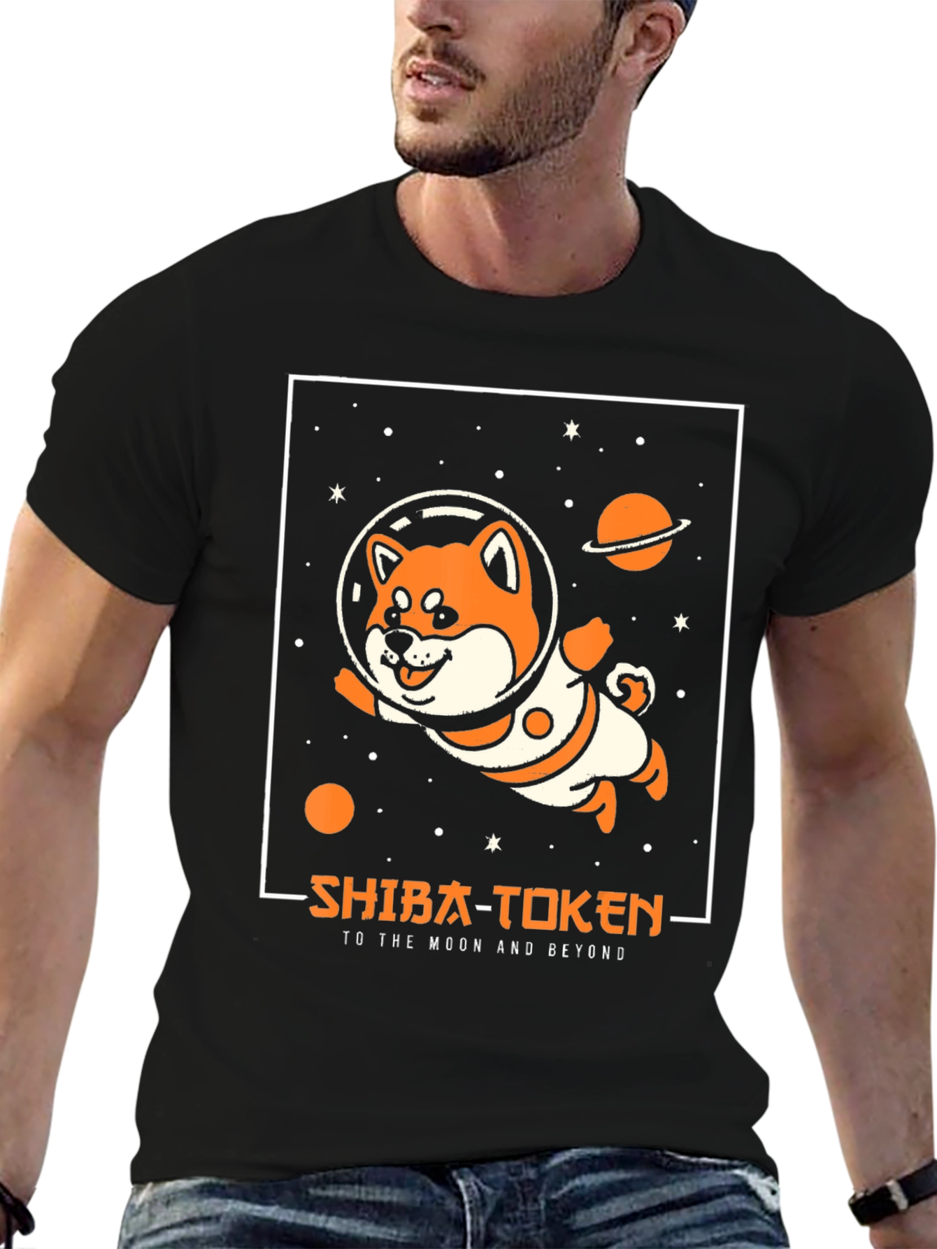 Shiba Token Space T-Shirt - To the Moon and Beyond!
