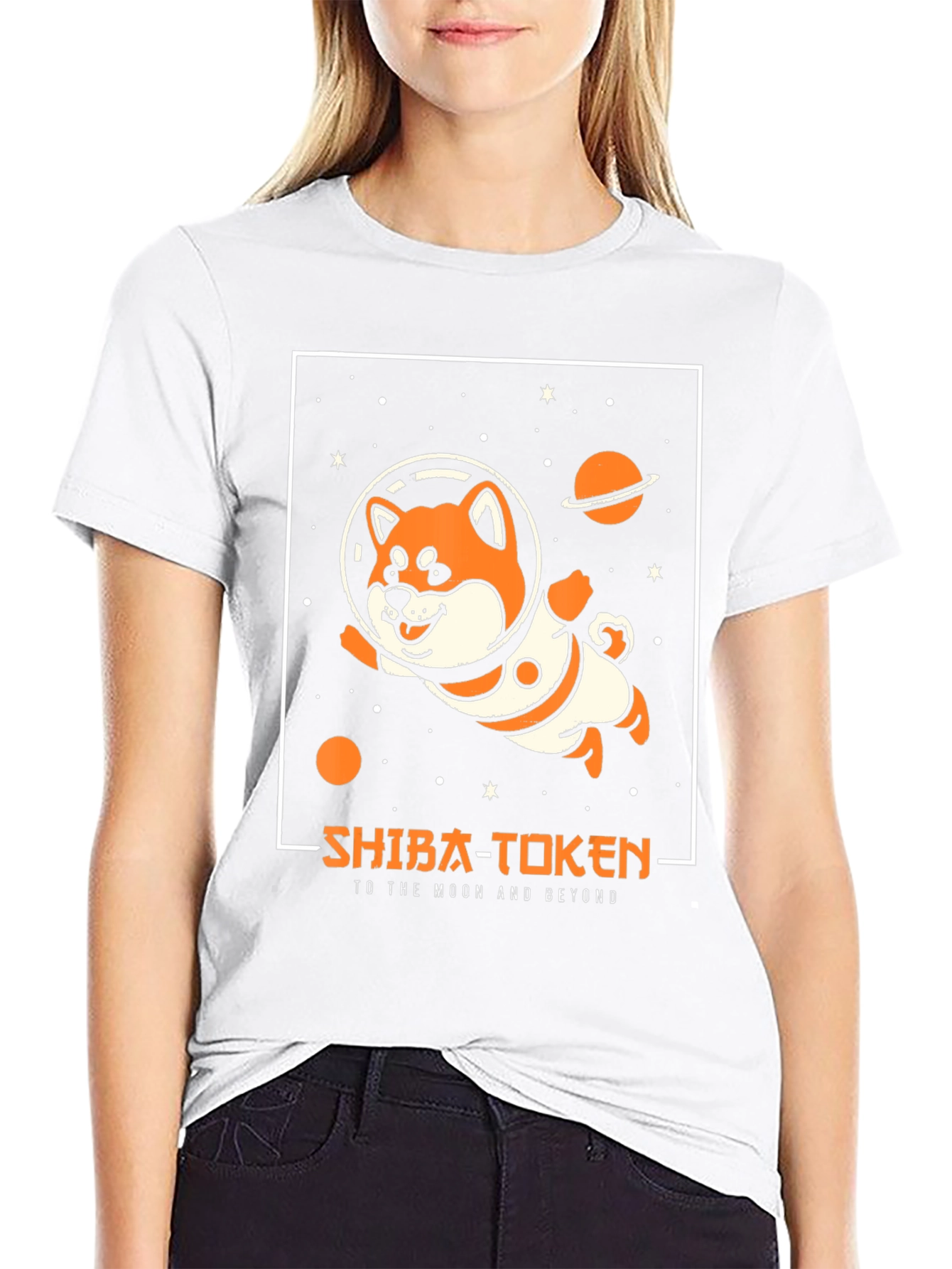 Shiba Token Space T-Shirt - To the Moon and Beyond!