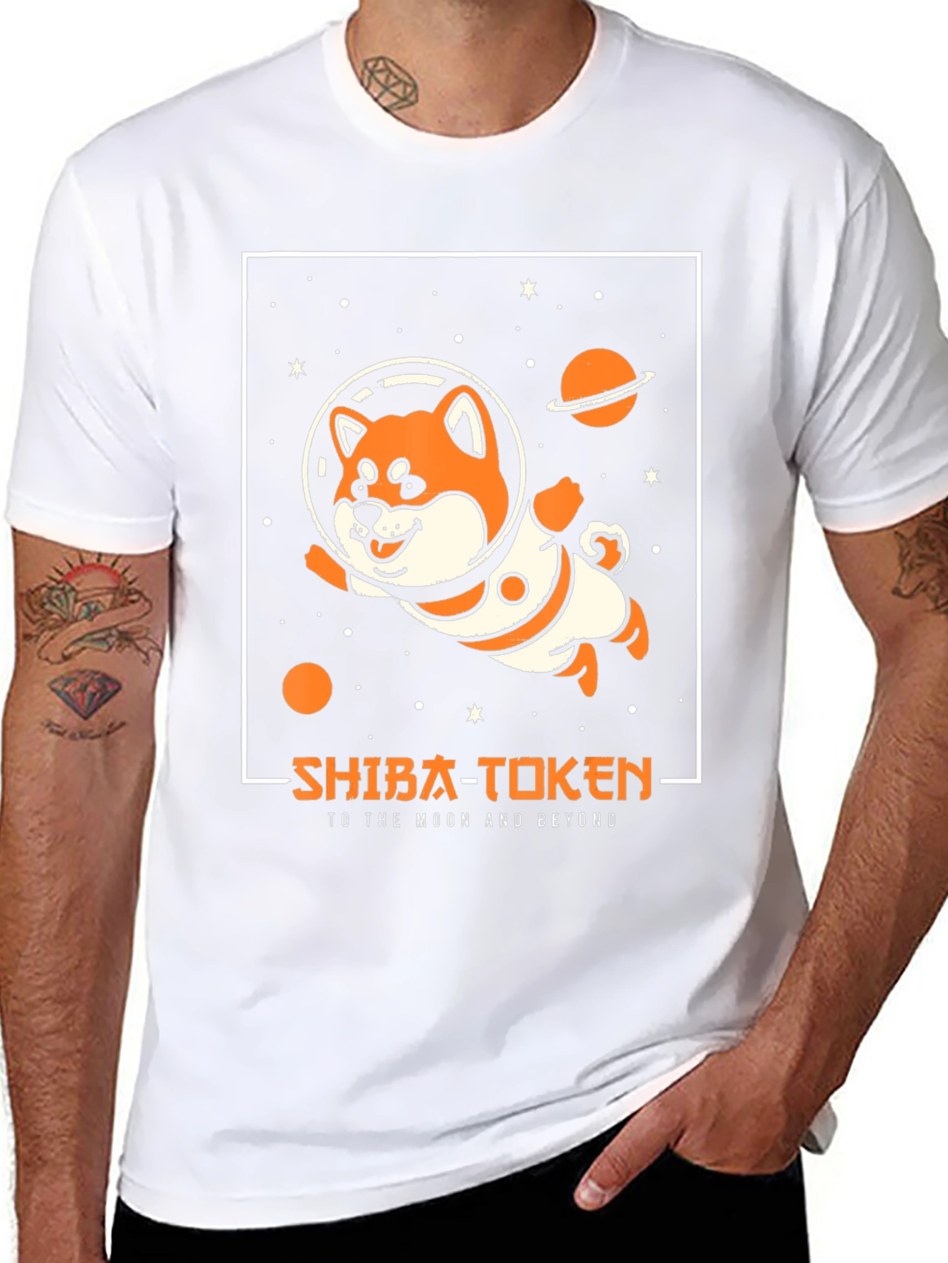 Shiba Token Space T-Shirt - To the Moon and Beyond!