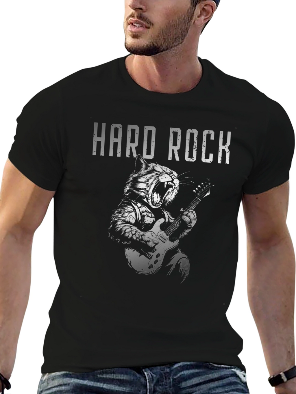 Hard Rock Cat T-Shirt - Graphic Tee